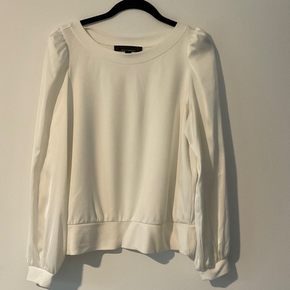 White House Black Market Elegant White Blouse